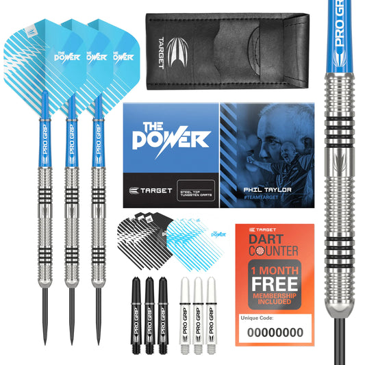 TARGET Darts Phil Taylor 23G Tungsten Steel Tip Darts Set - Dart Counter App Coupon Bundle
