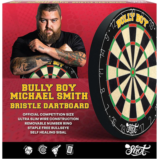 Shot - Shot Michael Smith Dartboard - Entry Level - Round Wire - Bully Boy