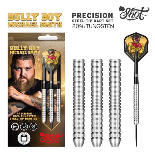 Shot - Shot Michael Smith Darts - Steel Tip Tungsten - Bully Boy - Precision