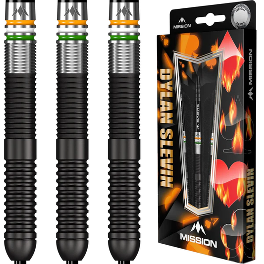 Mission - Mission Dylan Slevin Darts - Steel Tip - 90% - Black Titanium - Oceans