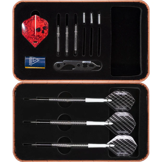 SWIFT Super Slim 98% Tungsten Steel Tip Darts Set, Silver, 22g