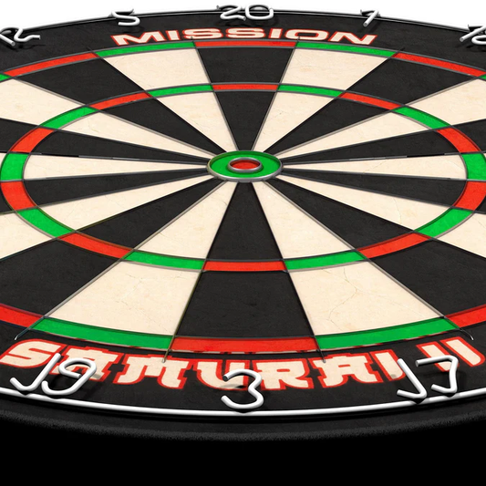 MISSION SAMURAI II DARTBOARD - ULTRA THIN WIRE - PROFESSIONAL BOARD