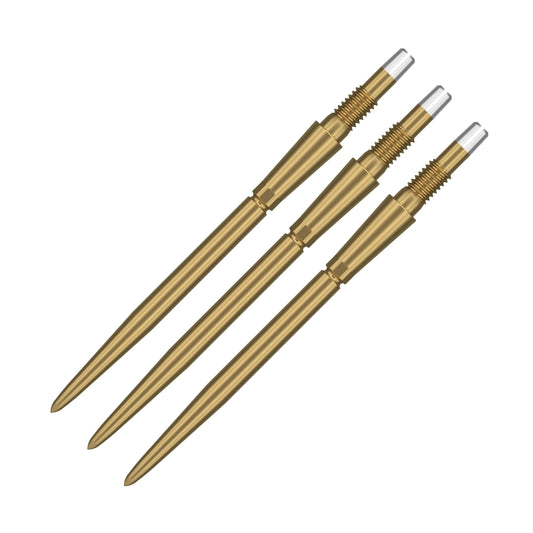 TARGET Darts Swiss Point Storm Darts Points (Gold 26mm) 3 Pack Set of Tips – Change Dart Point Professional Darts Accessories Interchangeable Steel Tip Dart Points