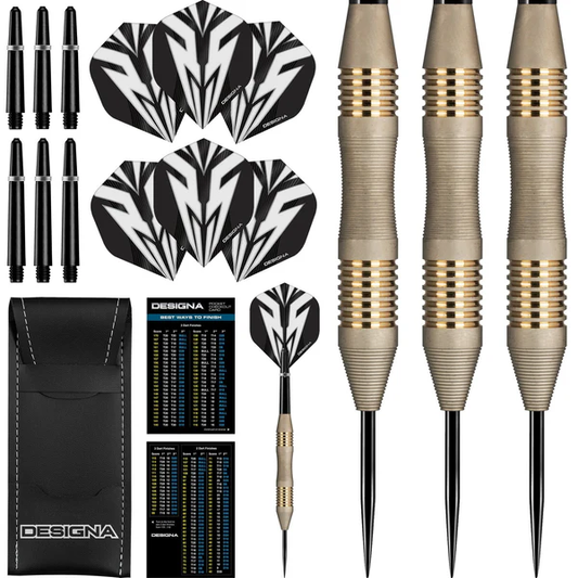 Designa - *Designa Mako Darts - Steel Tip Electro Brass - Micro Grip - Silver