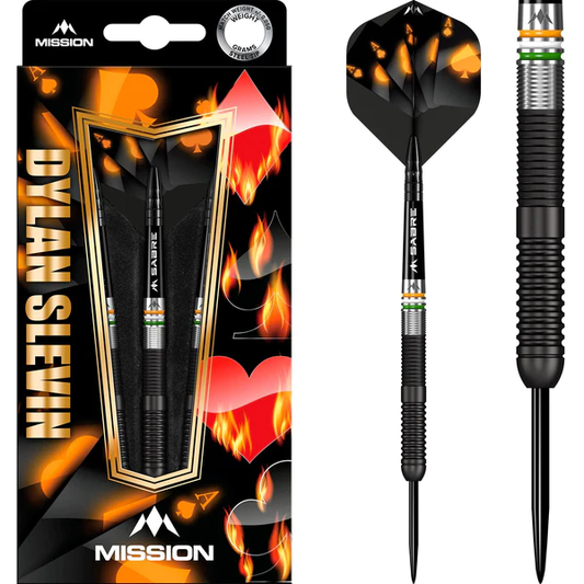 Mission - Mission Dylan Slevin Darts - Steel Tip - 90% - Black Titanium - Oceans