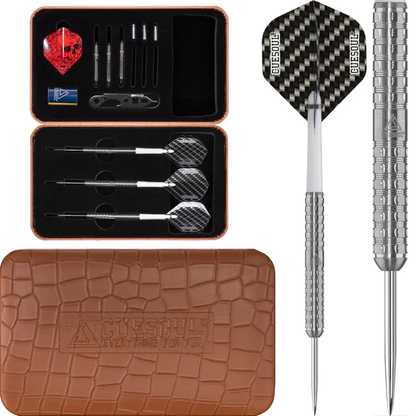SWIFT Super Slim 98% Tungsten Steel Tip Darts Set, Silver, 22g