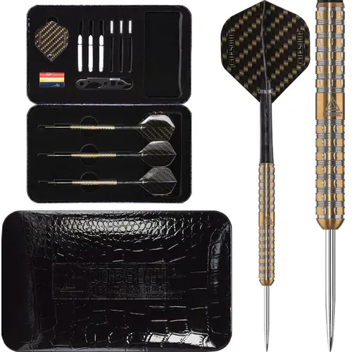 SWIFT Super Slim 98% Tungsten Steel Tip Darts Set, Gold, 24g
