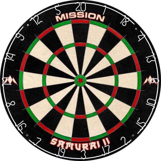 MISSION SAMURAI II DARTBOARD - ULTRA THIN WIRE - PROFESSIONAL BOARD