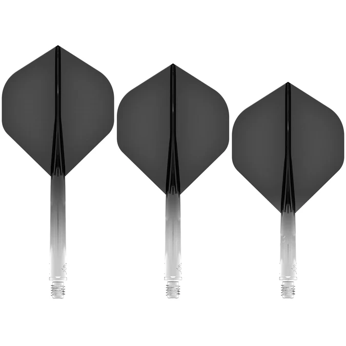 MISSION FORCE 90 - NEW MOULDED FLIGHT & SHAFT SYSTEM - STANDARD NO2 - GRADIENT - TRANSPARENT BLACK