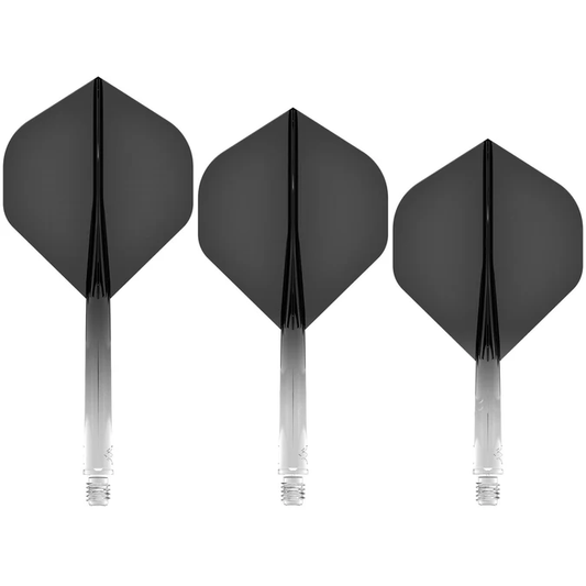MISSION FORCE 90 - NEW MOULDED FLIGHT & SHAFT SYSTEM - STANDARD NO2 - GRADIENT - TRANSPARENT BLACK