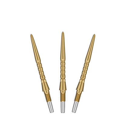 TARGET Darts Swiss Point Storm Dart Points Surge (3 Pack Set of Tips) 26MM –Gold | Change Dart Points Swiss Storm Points Professional Darts Accessories
